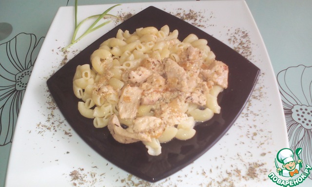 Chicken breast in a creamy garlic sauce