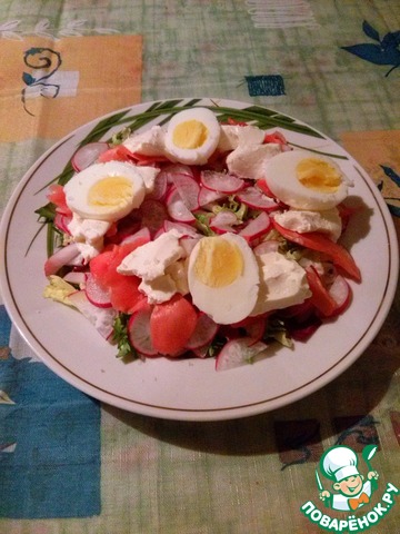 Salad with radish and ginger