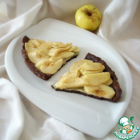 Apple tart Cocoa with almond paste/marzipan