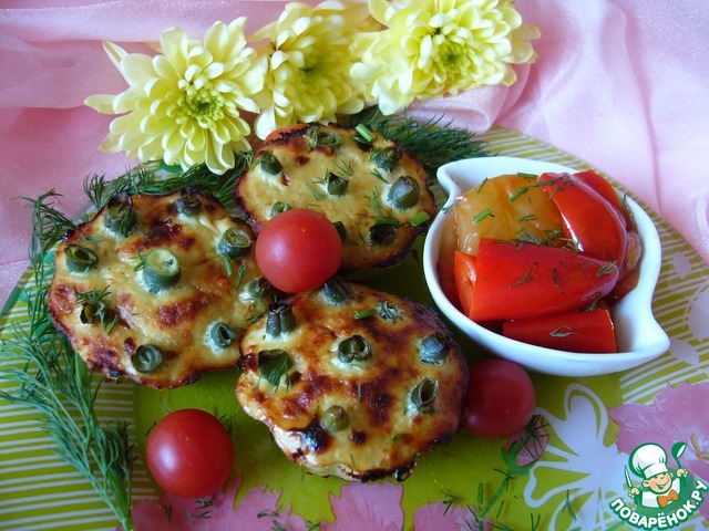 Fish cakes with green beans