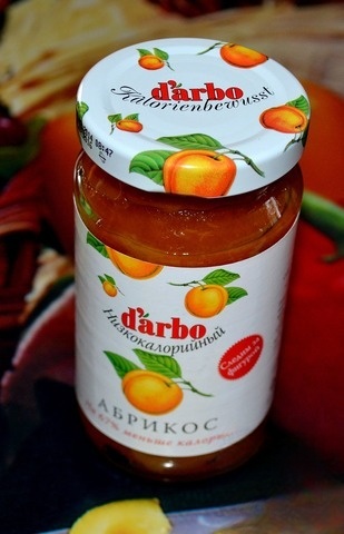 Овсяно-творожный крем с жареными фруктами и джемом