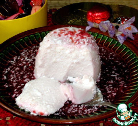 Dessert with ricotta and coconut