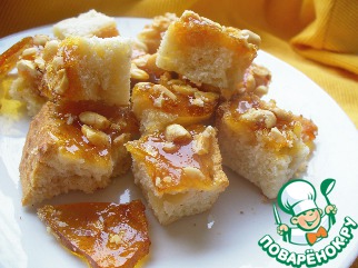 Манные кубики с арахисовым грильяжем