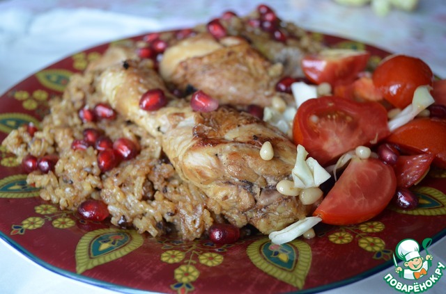 Iranian fesenjan pilaf