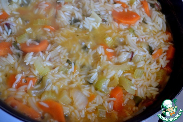 Risotto with beet greens