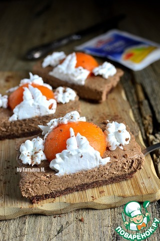 Cheese and chocolate mini cheesecake without baking