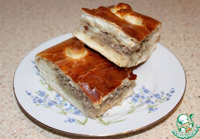 Onion pie-meat 