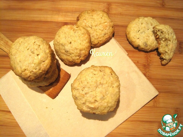 Oatmeal cookies with white chocolate