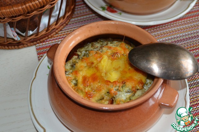 Mushrooms baked in sour cream