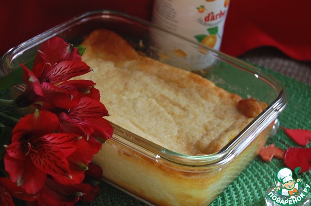 Gentle casserole with apricot jam