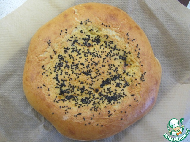 Wheat pita with sesame seeds