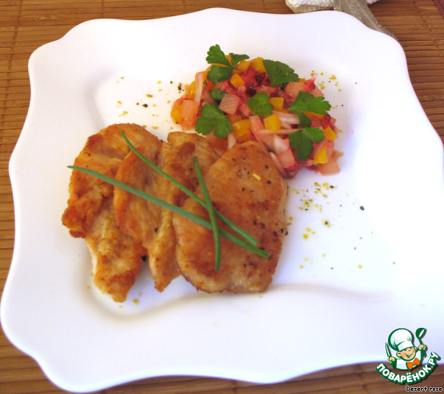 Chicken Breasts with strawberry salsa