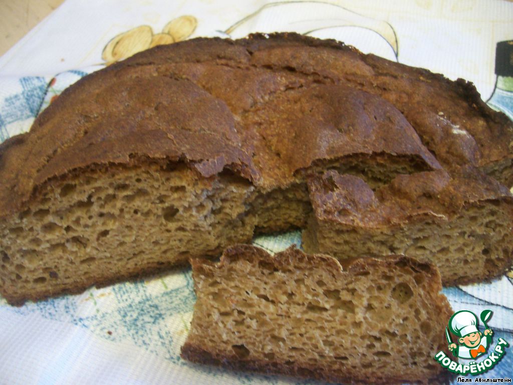 Rye bread with bran and butter serum