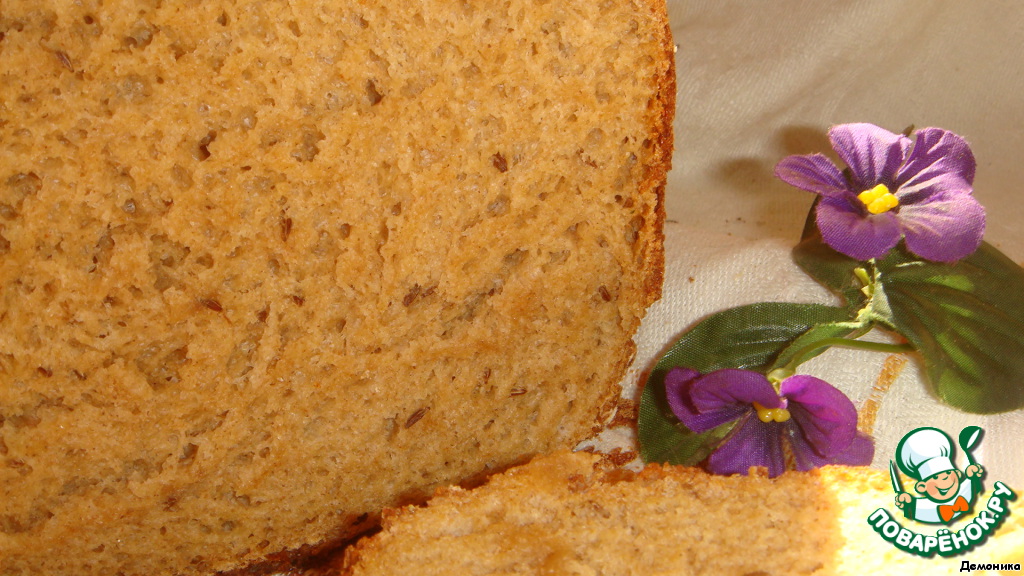 Rye bread with caraway seeds