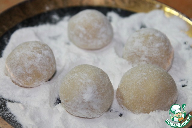 Truffles white chocolate with rice