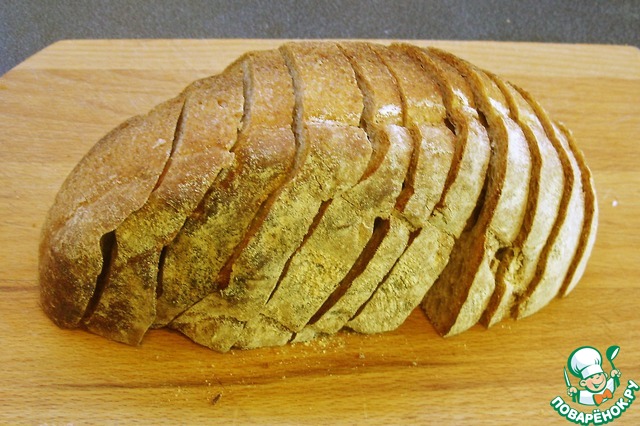 Brown bread on a long dough