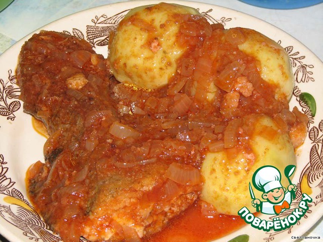 Cod in tomato sauce