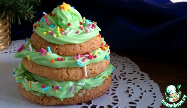 Christmas cookies with cream 