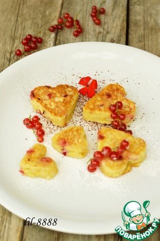 Rice cakes with red currants