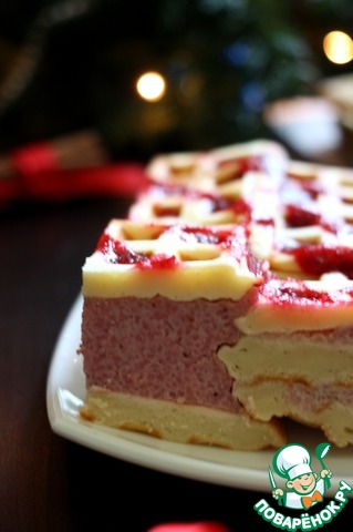 Waffle cake with curd-cream kuskokvim