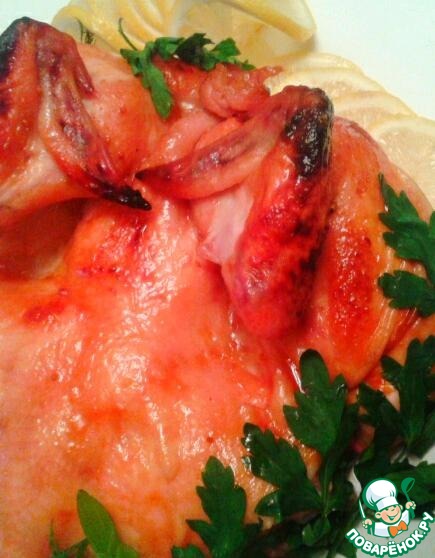 Chicken, baked on a Bank
