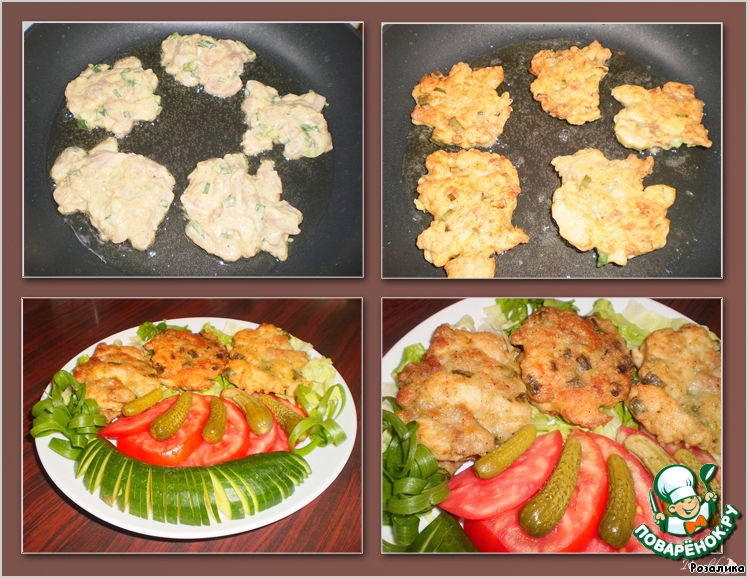 Chopped chicken burgers with Turkey
