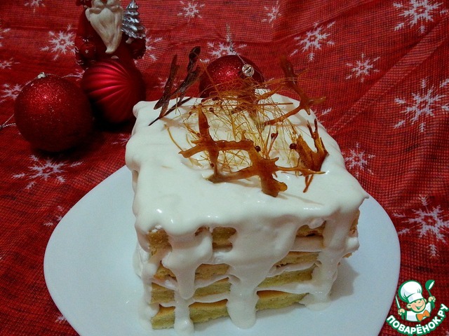 Mini cake with tangerine marmalade