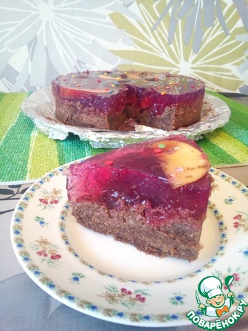 Jelly cake with fruits