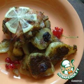 Chicken with green sauce