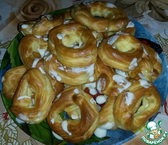 Заварные колечки с творогом