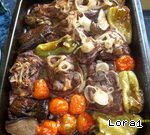 Запеченная баранина с розмарином и овощами