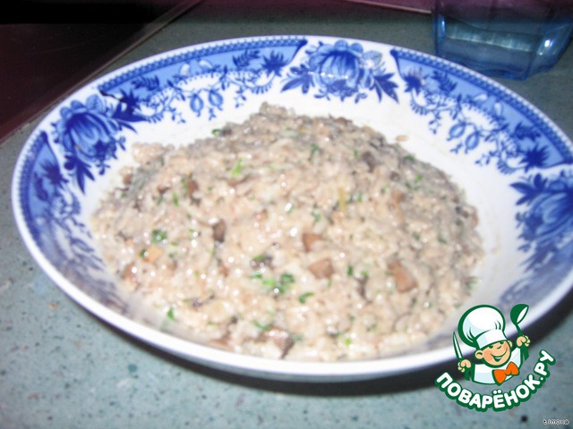 Rice meatballs with mushrooms