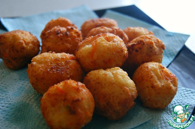 Cottage cheese-carrot balls
