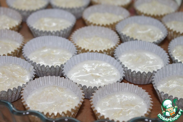 Кокосово-сырные пирожные