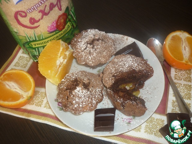 Шоколадное суфле с апельсином