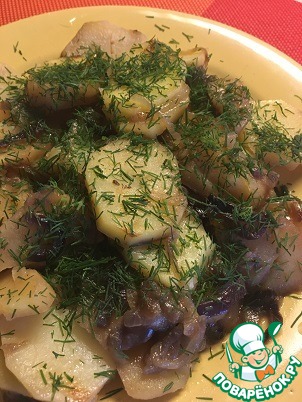 Potatoes with onions in Uzbek 