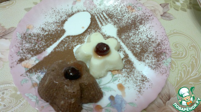 Delicate French dessert blancmange