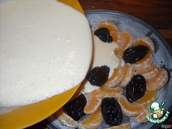 Клафути с черносливом и мандаринами