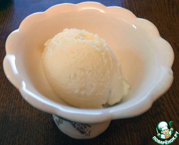 Dairy ice cream with ricotta, watermelon jam and soy sauce and a Popsicle out of him