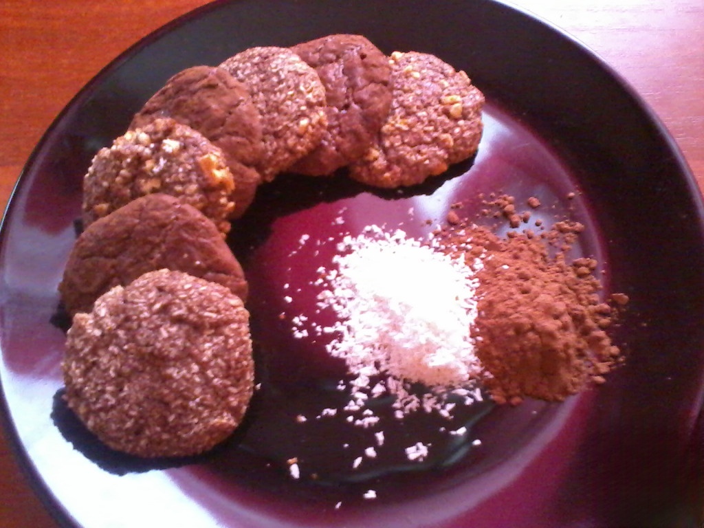 Chocolate coconut cookies