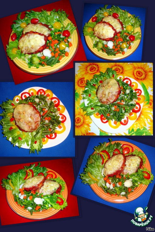 Minced chicken schnitzel