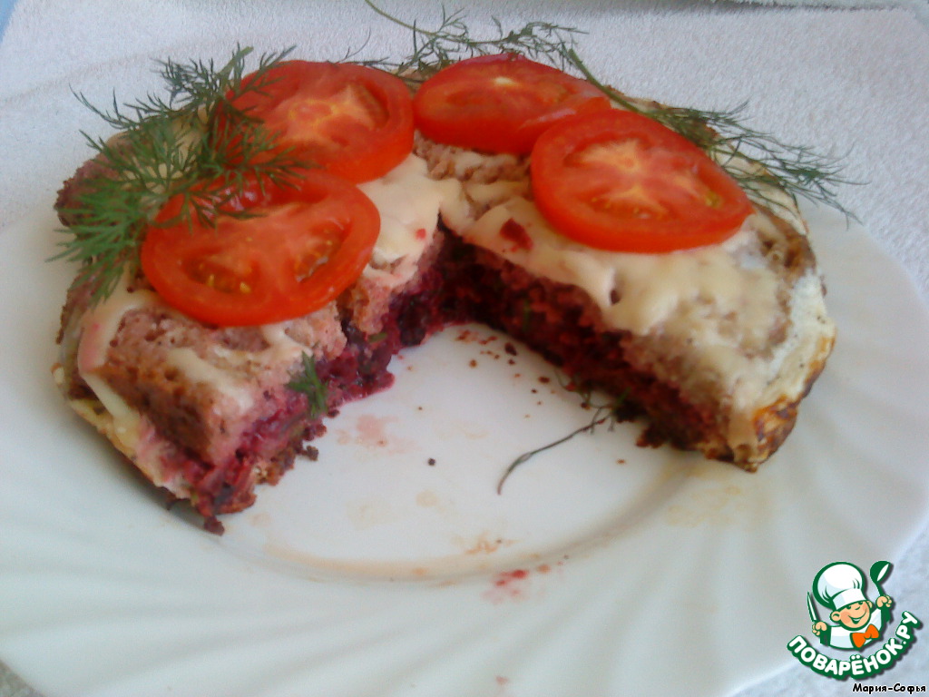 Casserole with beetroot for Breakfast