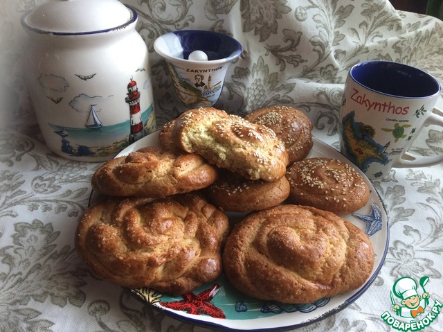 Greek cookies with olive oil