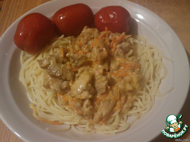 Lemon-garlic-chicken pasta sauce