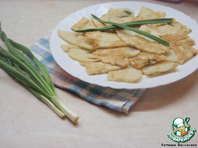 Korean pancakes with green onions