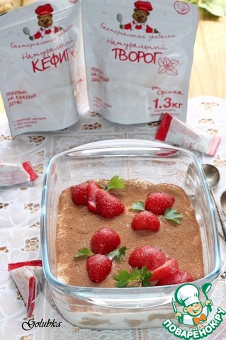 Kefir-cottage cheese tiramisu