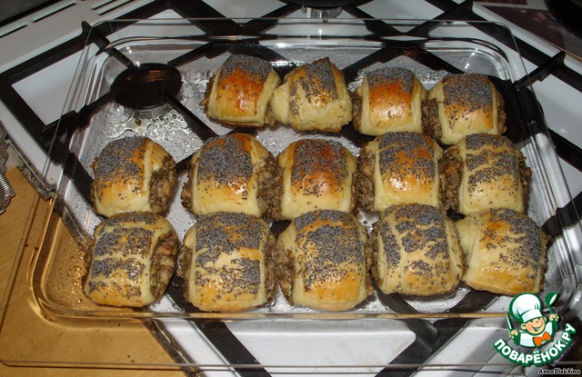 Puff rolls with fish