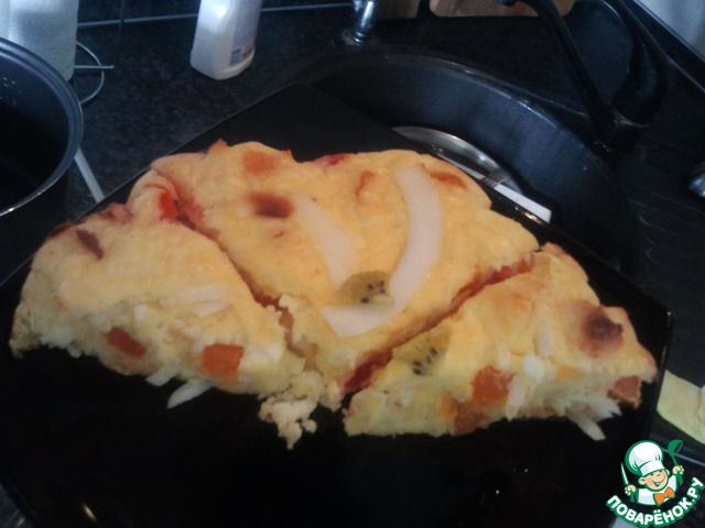 Cottage cheese casserole with coconut 