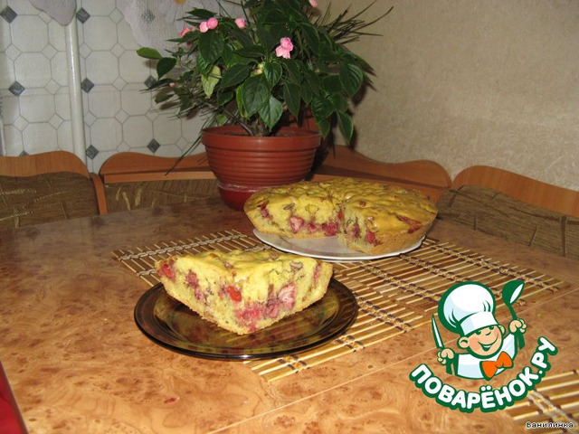 Cake with strawberries