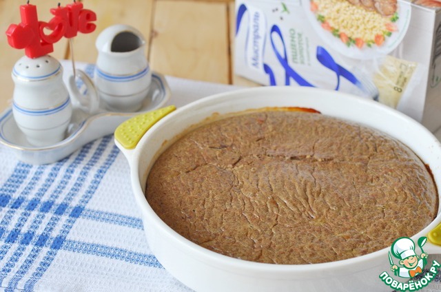 Millet casserole with liver and vegetables